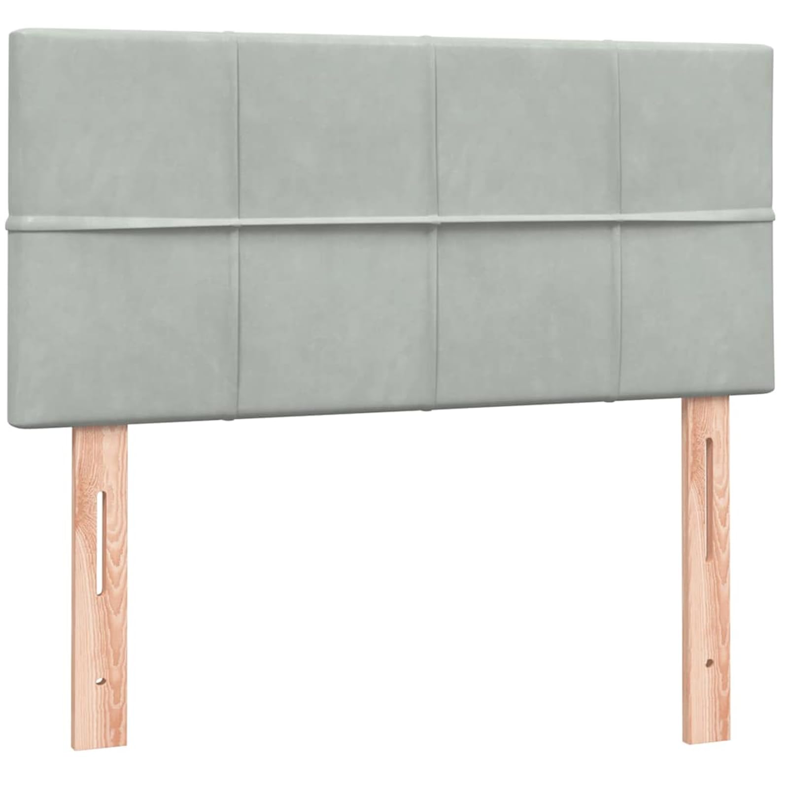 ATOMSTACK MAKER Letto a molle, 80 x 220 cm, con materasso a molle insacchettate e testiera regolabile in altezza, design in velluto grigio chiaro, traspirante, con topper e rete a doghe