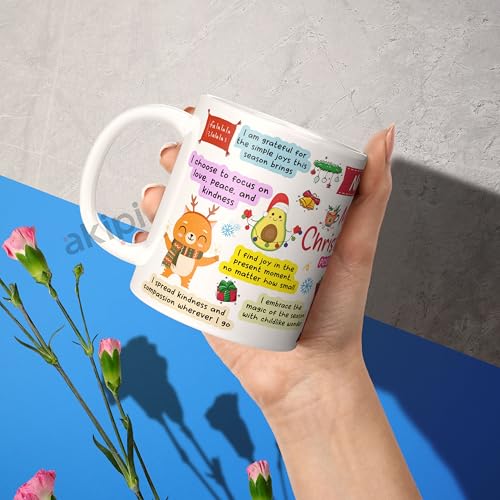 Image of Mug of Christmas Cheer - Festive Personalized Name Mug Design with Positive Affirmations, Spread Holiday Joy & Cheer ARM729 11oz Ceramic Coffee /Tea Cup