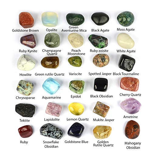 Image of Reiki Crystal Products Certified Natural Crystal Tumble Stone Kit | Multiple Crystal Stone Sets for Meditation, Reiki, Chakra & Spiritual Practices