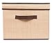Internet's Best Storage Box with Window - Durable Storage Bin Basket Containers with Lids and Handles - Clothes Nursery Toys Organizer - Brown (Beige)