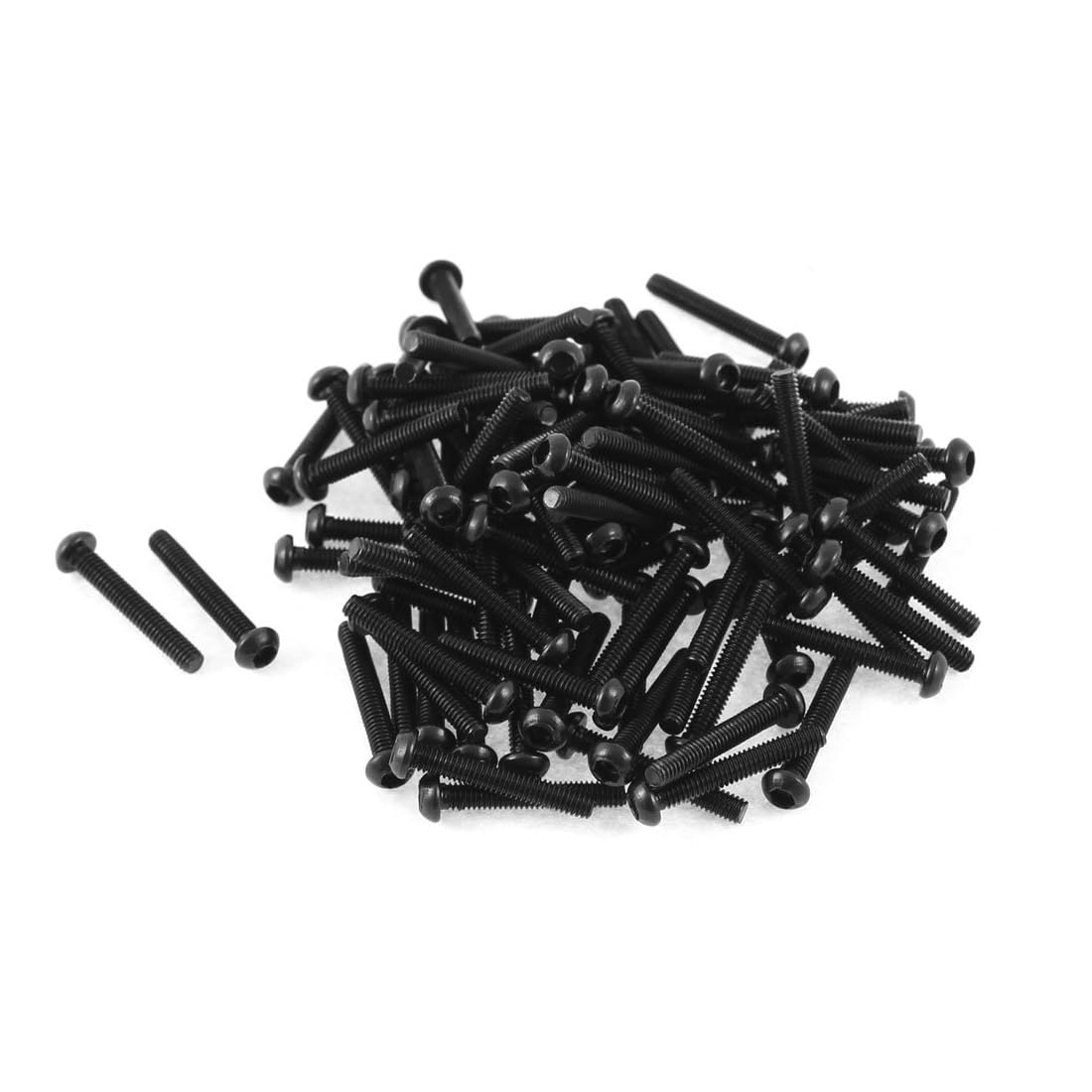 Unifizz M2.5x16mm Alloy Steel Button Head Hex Socket Cap Screw Bolt 100pcs