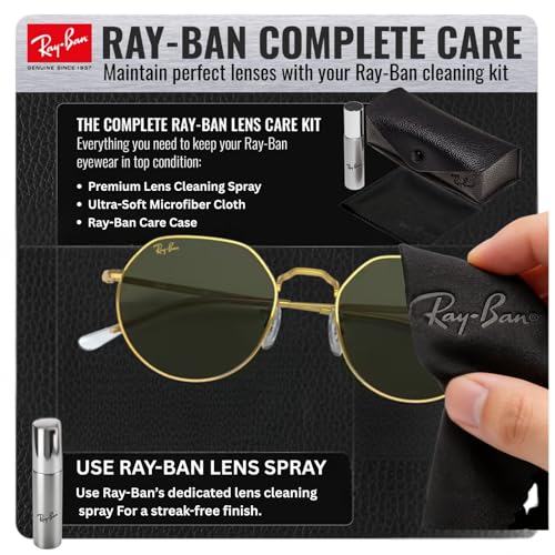 Image of Ray-Ban RB3565 JACK Square-Round Shaped Sunglasses for Men & Women with Official RAYBAN Eyewear Kit