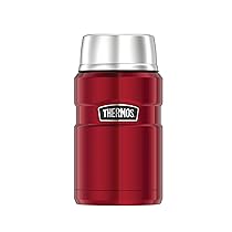 Thermos per Alimenti, Acciaio Inossidabile., Acciaio Inox, Rosso Mirtillo, 9,3 x 9,3 x 18,5 cm