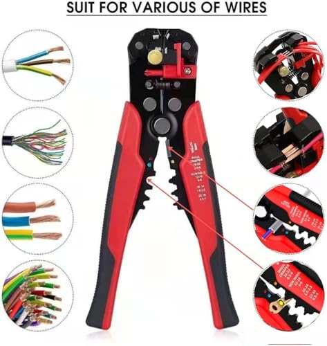 QeeHeng Solar Crimping Tools Kit,Solar Cable Connector,1 Solar Crimper,8 Inch Self-Adjusting Wire Stripper,10 Pair Solar Panel Connectors,1 Tools Bag - Image 2