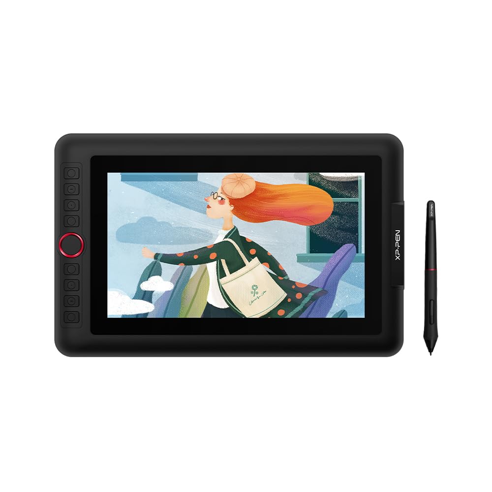 XPPen Artist 12 Pro Lite Tavoletta Grafica con Schermo da 11,6" completamente laminato, con 8 tasti rapidi e rotella, 8192 livelli di pressione, per disegno digitale, scrittura ed editing su PC