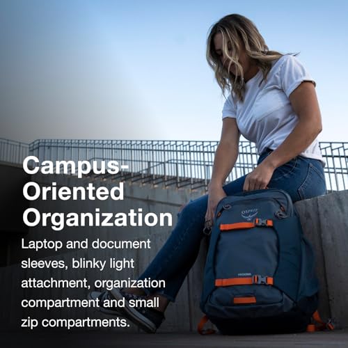 Osprey Proxima Laptop Backpack – Organized Everyday Pack with Dedicated Tech Storage, Water Bottle Pockets, and Comfortable Carry – Perfect for School, Commuting, and Travel, Night Shift Blue3