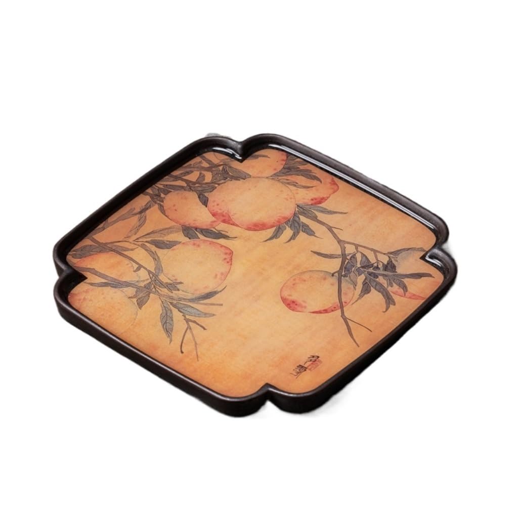 Plateau de Service à thé Service à thé chinois Kung Fu, tapis de Pot en céramique, plateau de collation de cuisine, plateau de tasse de thé adapté à la cuisine, à l'hôtel et au bureau Plateau de Table