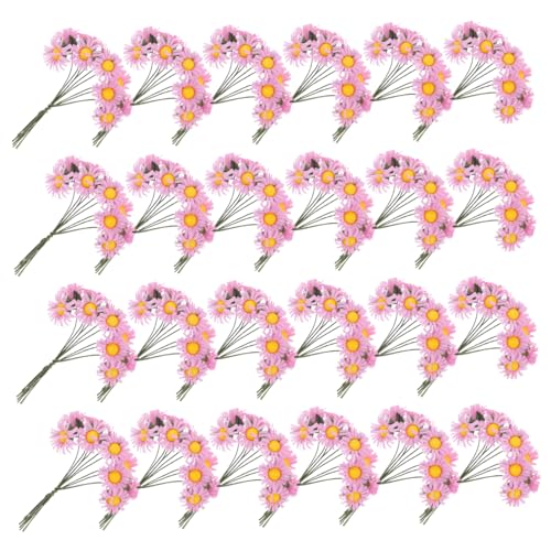 ULTECHNOVO 100Piezas Flores Artificiales De Margaritas De Imitación Decoración para Bodas y Oficina para Fiestas y Decoraciones De Hogar