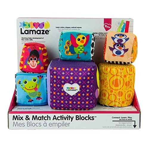 Image of LAMAZE Mix & Match Activity Toy Blocks, Multi