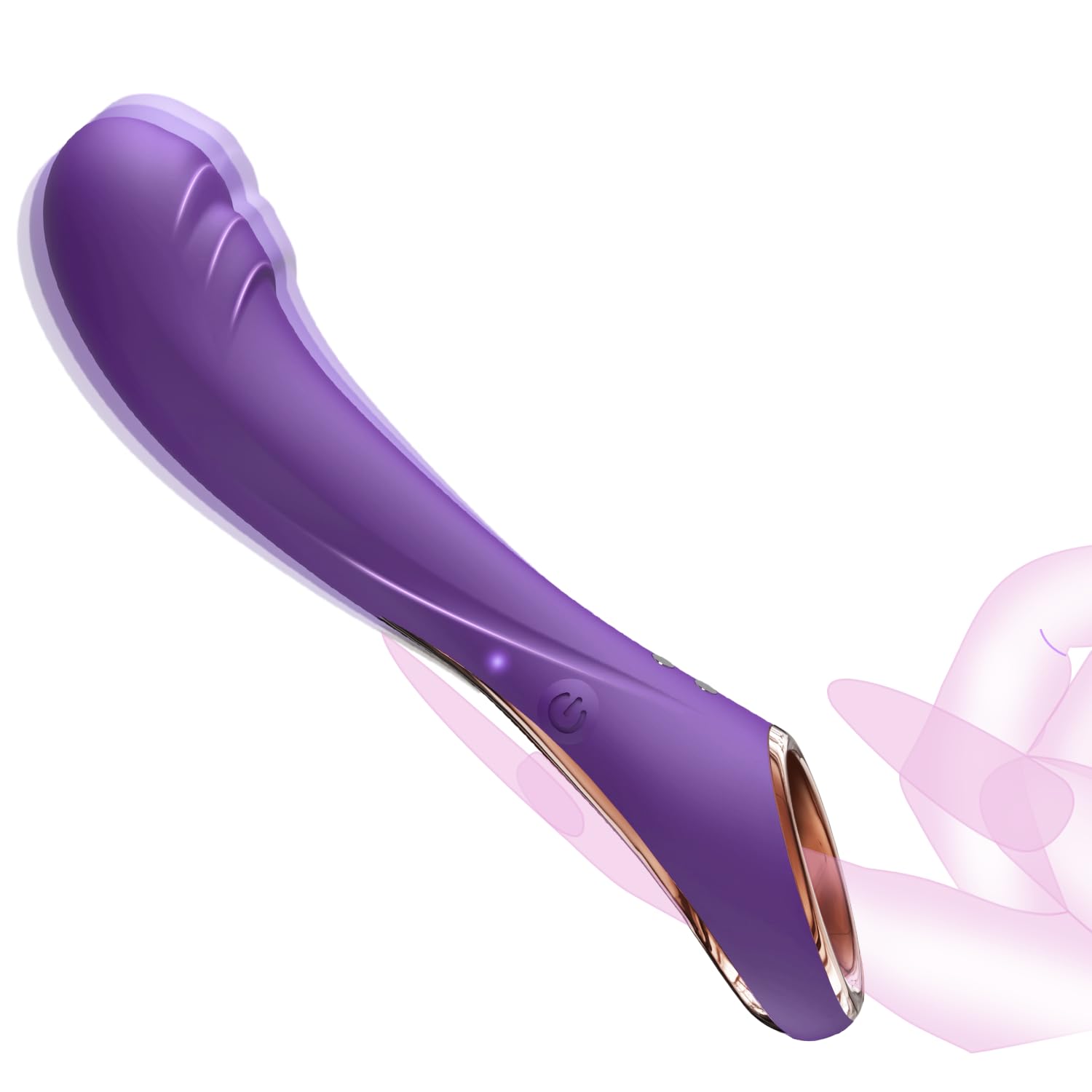 Finger Vibrator Sex Toys for Women with 10 Vibrations for Long Nails Dual Button Powerful Vibrating Finger Massager