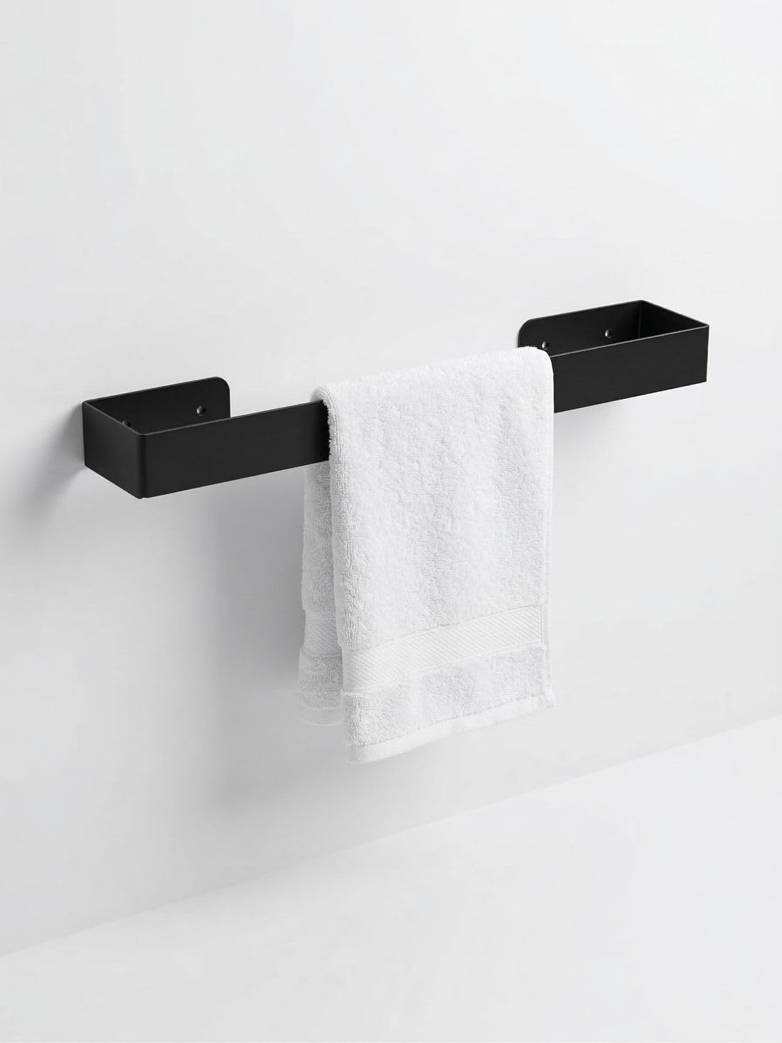 Orret Home 40 Cm Yapışkanlı Havlu Askısı Metal Havluluk Delmeden Montaj Banyo Havlu Askılığı Mutfak Havlu Tutucu Lavabo Yanı Havlu Askısı Siyah Duvar Havluluk (Siyah)