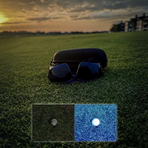 Generic Golf Ball Finder Glasses Full Gift Set, UV Resistant Blue Lens, Sporty Golf Sunglasses Locating Eyewear for Outdoor Course, Complete Zipper Case & Cleaning Cloth2