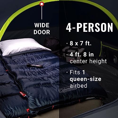 Coleman Skydome Camping Tent, 4/6/10 Person Tent for Camping, Festivals, Backyard, Sleepovers, Withstands 56 km/h Winds image 4