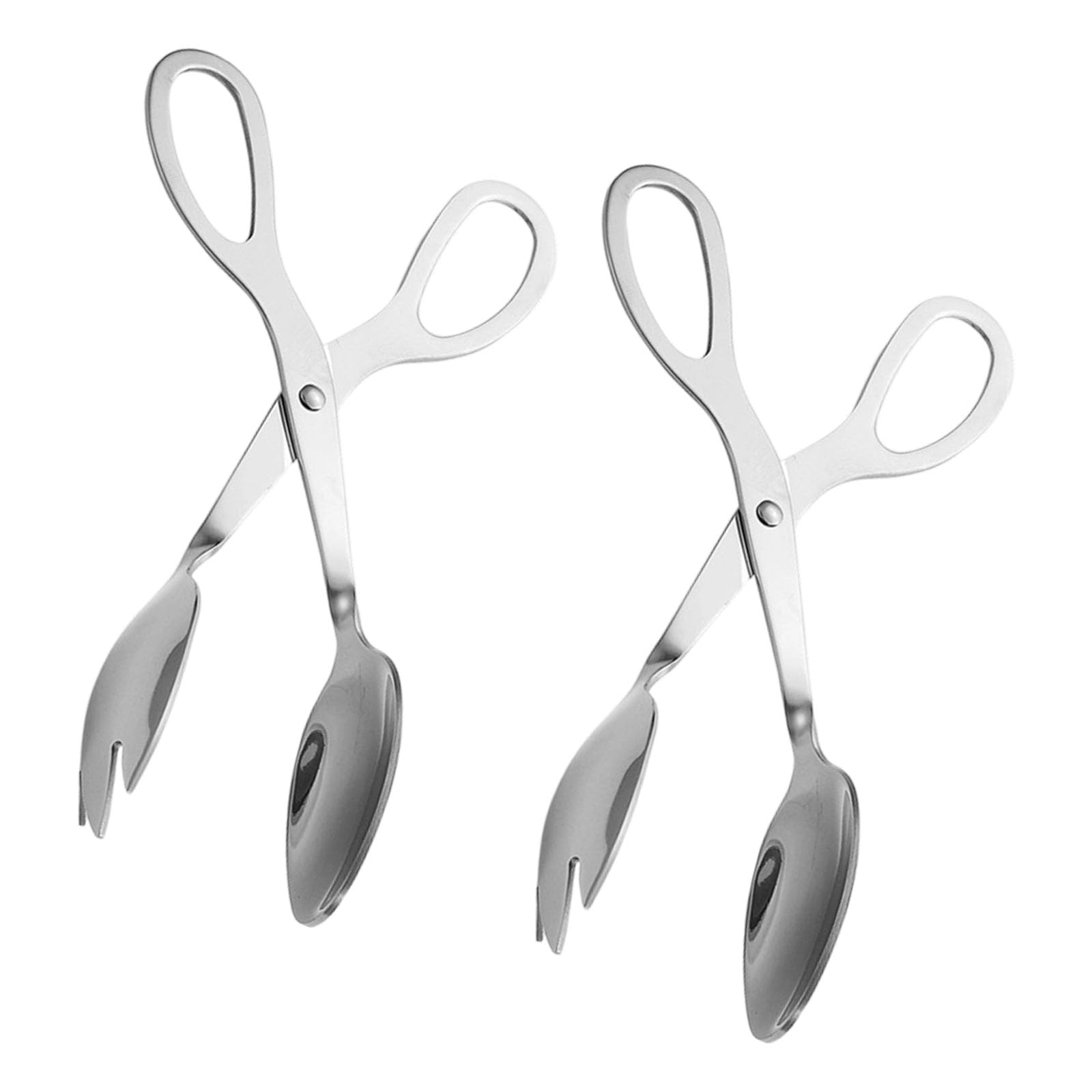 Nucelit Practical Multipurpose Serving Tongs Stainless Steel Texture Suitable for Kitchen Baking Barbecue Parties Outdoor Event Buffets Tongs