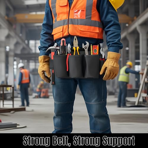 Image of PAHAL Infantory Utility Tool Belt 3 Pocket | Professional Waist Tool Pouch for Electrician, Carpenter, Plumber & Repair Work