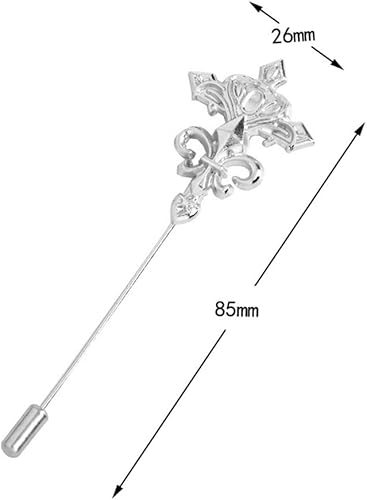 Miniatura 3 de Huture Paquete de 3 broches de solapa para hombre, corona, timón, cruz, insignia, collar para traje de carrera, esmoquin de camisas, corbata,