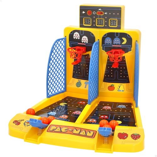 COLORBABY Pac-Man Gioco da Basket, Arcade da Tavolo, Luci e Suoni, Segnalibro elettronico, Design Premium, Licenza ufficiale, Giochi da Tavolo elettronici, Giocattolo da collezione, Bambini, Adulti