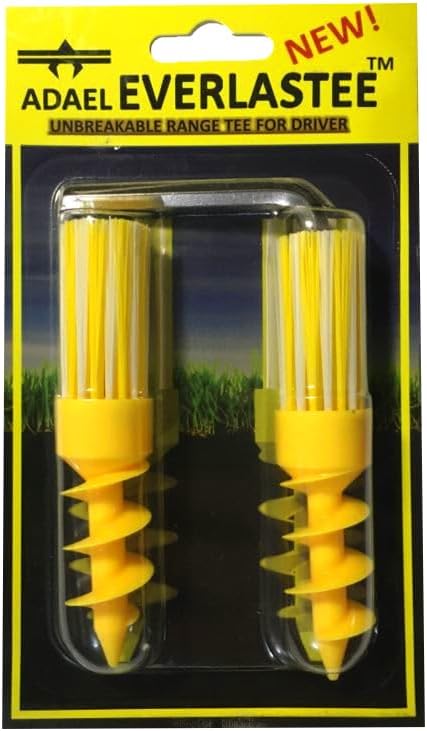 Everlastee Unbreakable Plastic Golf Driving Range Tee for Practice on Grass, Flexible Bristles Low Friction Brush Tee, Reusable Golf Tees Embed Once Survive Hundreds of Drives