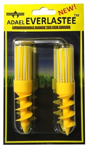 ADAEL Everlastee Unbreakable Plastic Golf Driving Range Tee for Practice on Grass, Flexible Bristles Low Friction Brush Tee, Reusable Golf Tees Embed Once Survive Hundreds of Drives