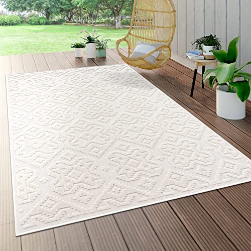Tapete moderno Paco Home 5'3" x 7'7" crema miniatura 1