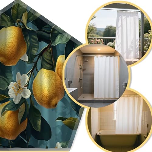 Rideau de douche en polyester lavable pour une baignoire sans éclaboussures