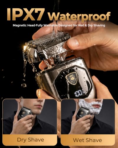 Image of Electric Foil Shaver for Men: Full-Metal Body & 4 Floating Blades