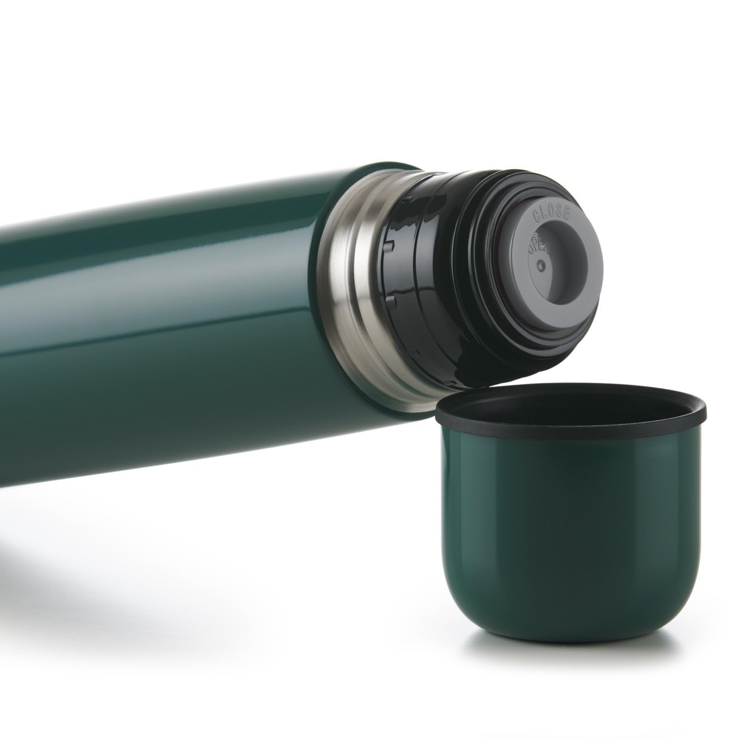 Blumtal Termos Caffè in Acciaio Inox Doppia Parete, Borraccia Termica per Bevande Calde e Fredde, Tappo Quick-Press, 350ml, Verde Scuro