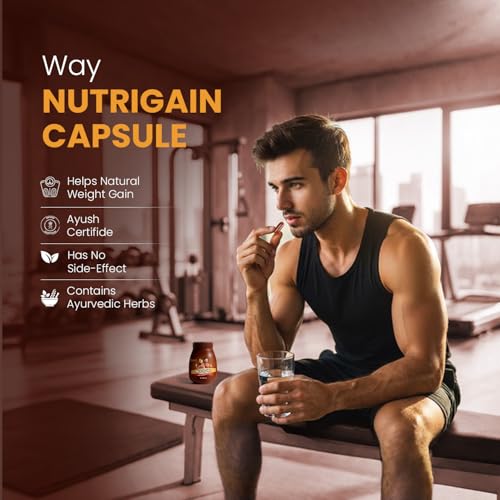 Image of Ayurvedic Weight Gainer Supplement Capsules |Not Tablet| Support Healthy Muscle Mass Gain for Men Women Female - 60 Capsule