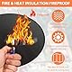 Feuerfeste Unterlage 28 * 28cm Hitzebeständige Unterlage Schwarz Feuerfeste Matte,Feuerfeste Kaminmatte Feuerfeste Unterlage Kaffeemaschine Geeignet für Küche,Kamin,Wiese und Outdoorgrill