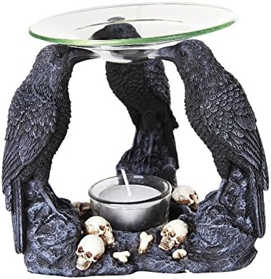 Pacific Giftware Ravens Crow Scented Oil Warmer Diffuser Collectible Figurine