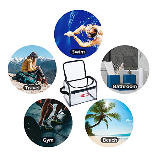 Rough Enough Large Clear Makeup Bag Organizer Travel Toiletry Cosmetic Bag Medicine Case Box Set Zipper Pouch With Zip For Travel Accessories Essentials Airport Nail #TOP7