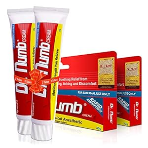 Dr. Numb 5% Lidocaine Numbing Cream 30g 2 Pack – Maximum Strength Tattoo Numbing Cream – Nonprescription Topical Anesthetic Pain Relief Cream for Tattooing, Piercing, Microneedling, Hemorrhoid