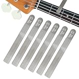 Gitarren-Sattelfeilen-Set, 6-teilig, Edelstahl-Sattelschlitzfeilen für Gitarrenreparatur, Gitarrenbauer-Werkzeuge für präzise Saitenlage-Einstellung, Heimdekoration