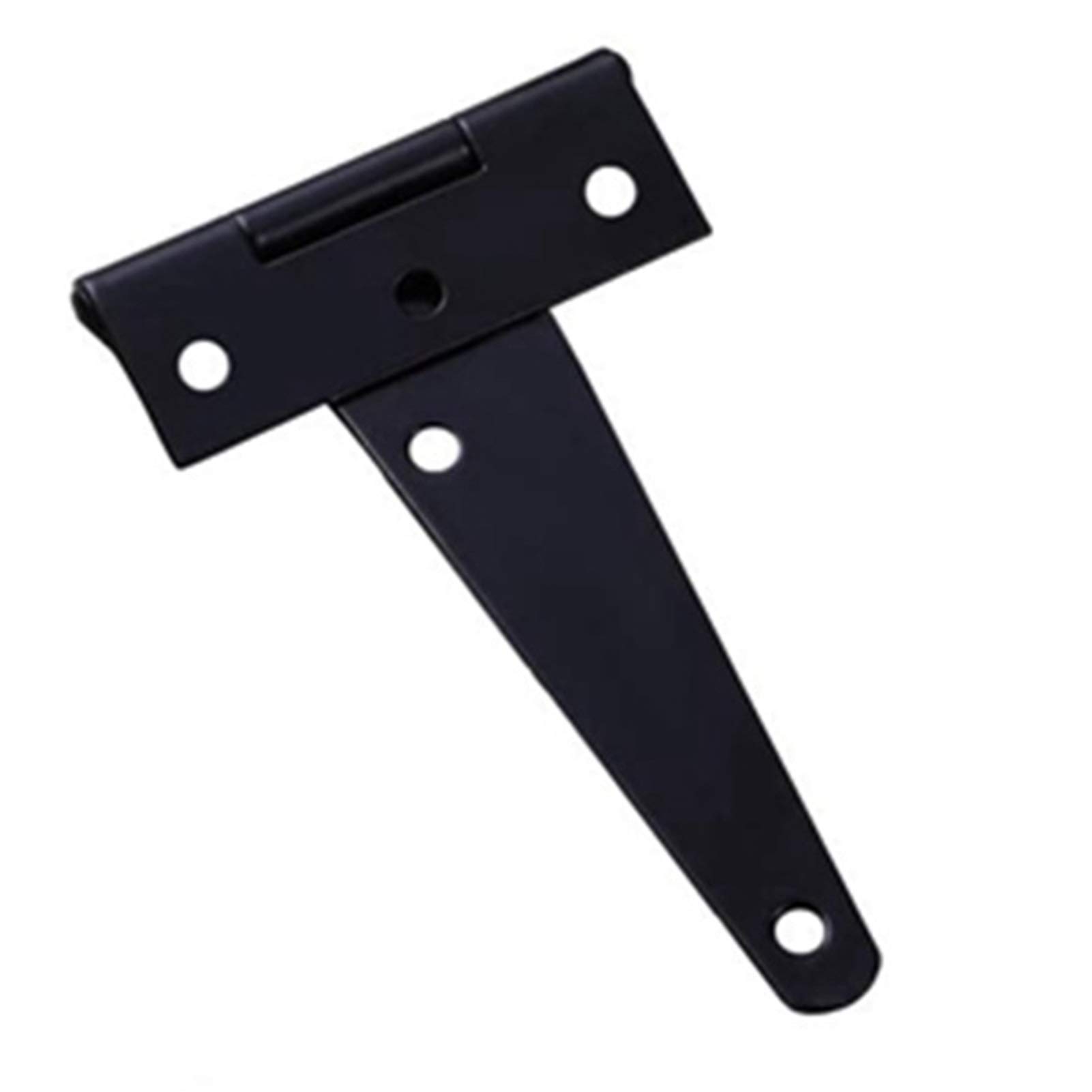 6pcs 4 Inch Stainless Steel Hardware T-Shaped with Hinges Rustproof Door with Hinges Black for Windows, Fences and Barn Doors