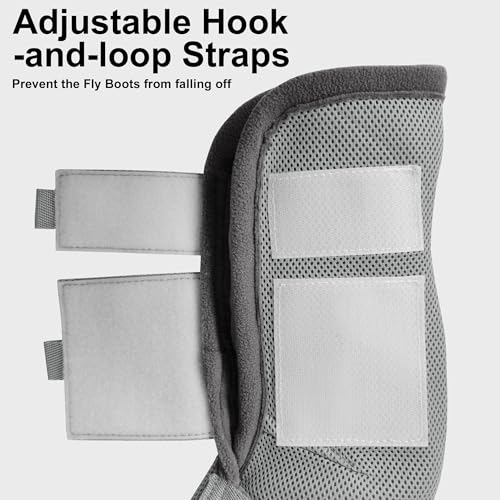 Image of Horse Fly Boots, Mesh Fly Boots for Horse Set of 4, Equine Leg Protection | Breathable Horse Leg Fly Wraps, Horse Leggings Reduce Stomping, Non-Slip Leg Guards for Mini Pony Horse Donkey