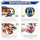 Hozuumo Battling Tops Turbo Starter Set, 4D Metall Fusion Kampfkreisel, Arena Spinning Tops mit Launcher, Geschenk-Sets für Kinder,1-4