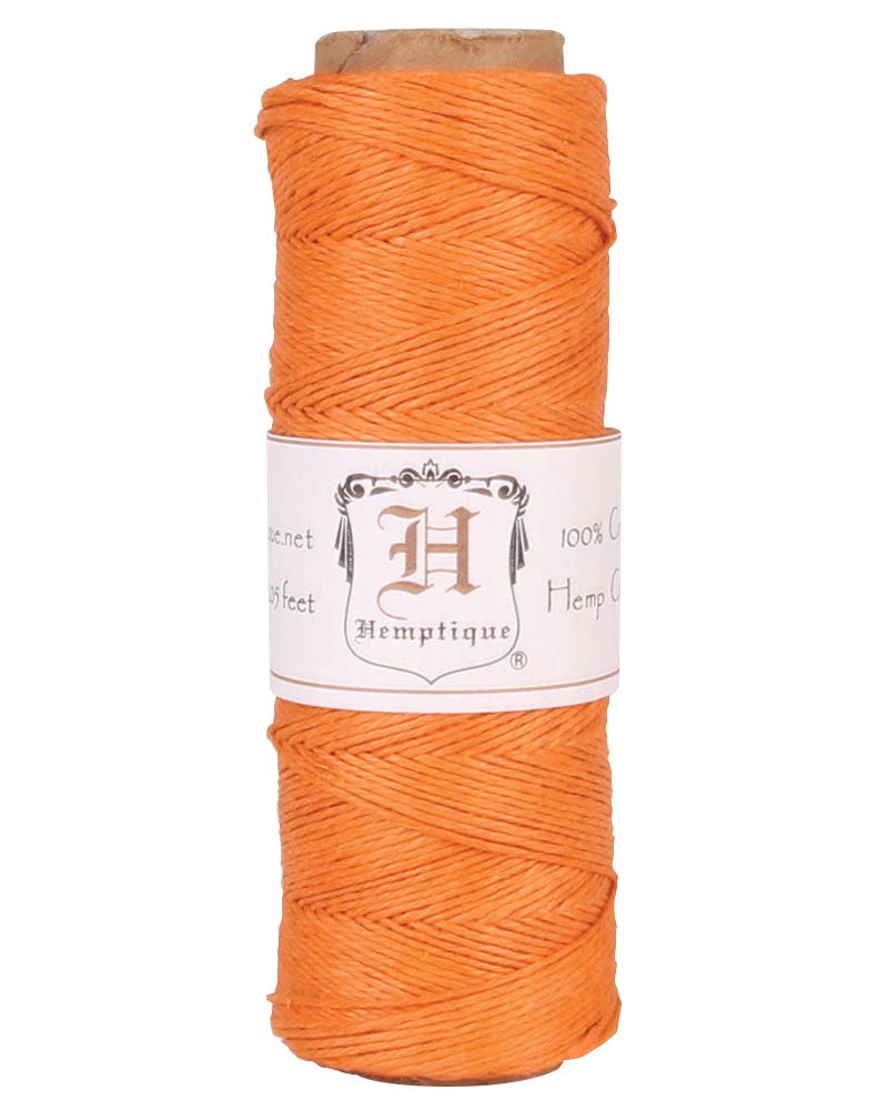 Hemptique Hemp Cord Spool Orange, 10 lb.