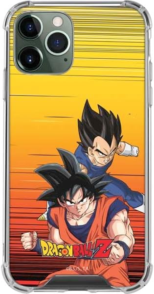 Skinit Clear Phone Case Compatible with iPhone 11 Pro Max - Officially Licensed Dragon Ball Z Goku & Vegeta Design