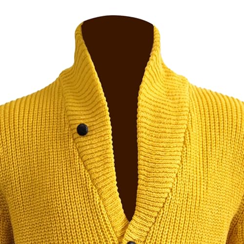 Mens Fall Winter Cable Knit Cardigan Sweater Men Knit Outerwear Slim Fit Button Thick Cardigan with Pockets4