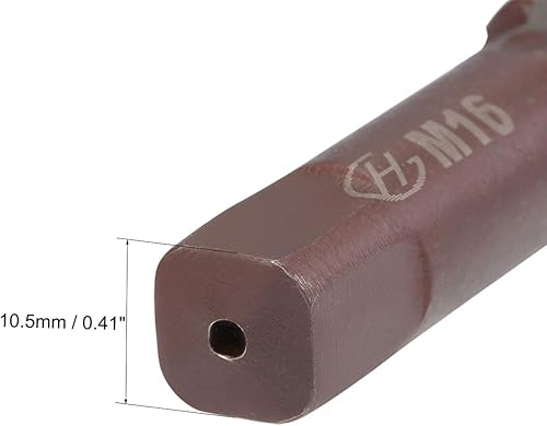 Miniatura 4 de uxcell Métrico M16 Rosca 2 paso 4 flautas rectas H2 herramienta de aleación de acero inferior y tornillo cónico Juego de roscas para reparar 1 par