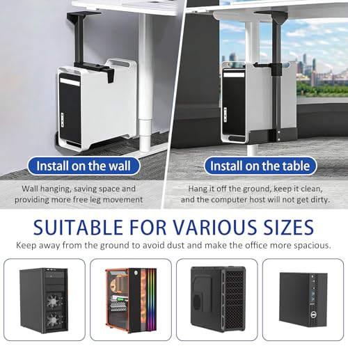 Support PC sous bureau pour libérer votre espace de travail ergonomique