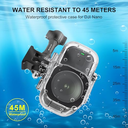 Image of 45M /148FT Depth Waterproof Diving Case for DJI Osmo Nano, Underwater Housing Shell with Optical Glass Lens 95% High-Transparency for Diving Rafting Surfing Skiing