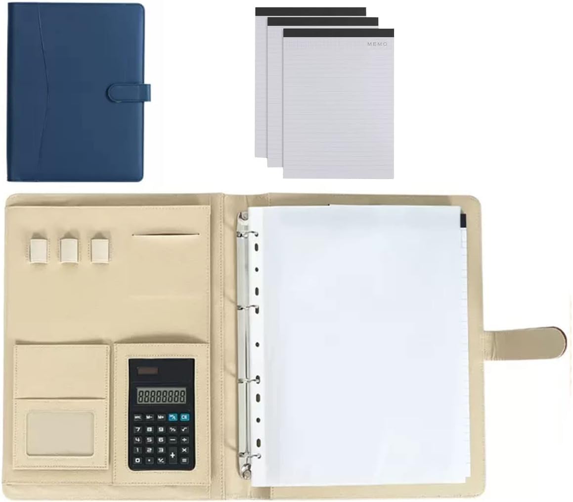 VHJdtE Folder, A4 Notebook Organizer for Interview Resume Conference(Blue)