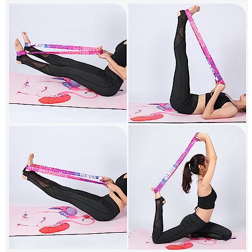 1 PCS Correa para Esterilla de Yoga,Correa para Yoga Fitness Multifuncional,Impreso Cinturón Hombro Ajustable Fitness Correa Esterilla Yoga Cinturon Porta Cinta de Transporte(160cm x 4cm) - Imagen 6