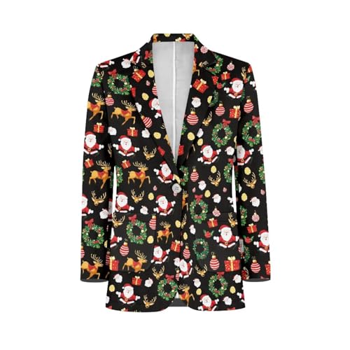 Women's Casual Blazers Plus Size One Button Notched Lapel Open Front Long Sleeve Business Work Office Suit Jackets2