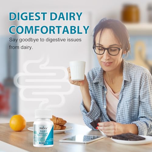 Image of Heivy Lactase Pills 9000 FCC, 90 Count | Fast Acting Dairy Digestion Support Supplement for Lactose Sensitivity