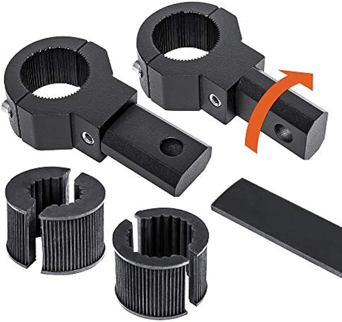 Off-Road ATV UTV Light Bar Mounts Mounting Bracket Mini Bar Clamp Kits [0.75"/1"/1.25" Inch] [360-Degree] [2 Stud Sizes] [Aluminium] [2 Unit] Bull Bar Roll Bar Clamp Roll Cage Clamps Mount For ATV UTV