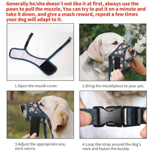 Image of HEELE Dog Muzzle for Small Dogs,Adjustable Loop with Soft Air Mesh Nylon