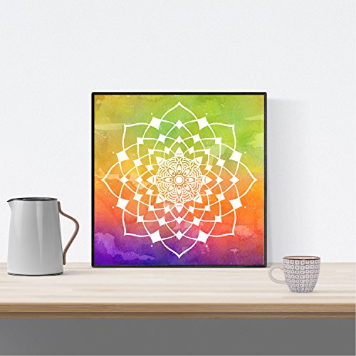 Nacnic Pack of 5 sheets with images of Mandalas creation. Squares with mandalas posters. Home decoration. Fill your house with our designs spirituality - Image 2
