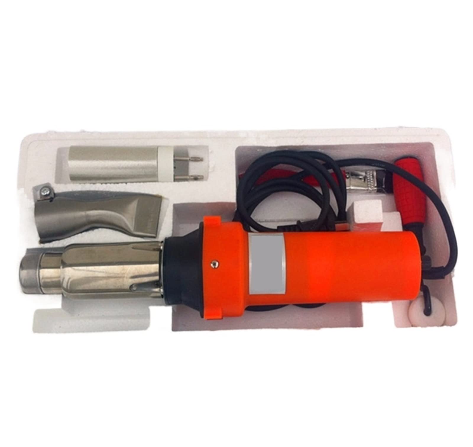 Pistolet termiczny Pistolet na gorące powietrze 2000 w czerwony, pistolet spawalniczy na gorące powietrze, plastikowy pistolet spawalniczy, opalarka rękojeść pistoletowa do lutowania